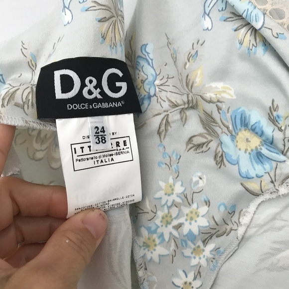 Dolce & Gabbana Floral Dress - Blue and Cream - Picture 4 of 8